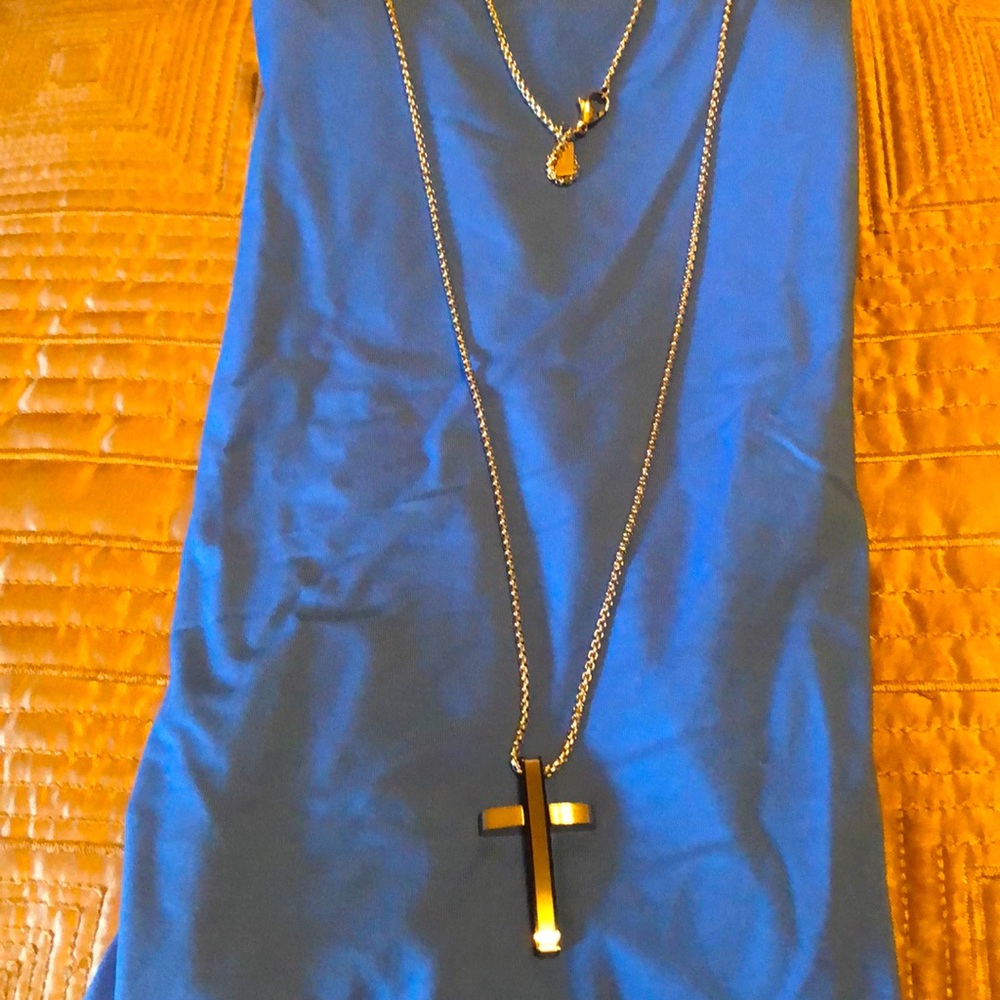 Men’s He Rocks Modern Cross Pendant
